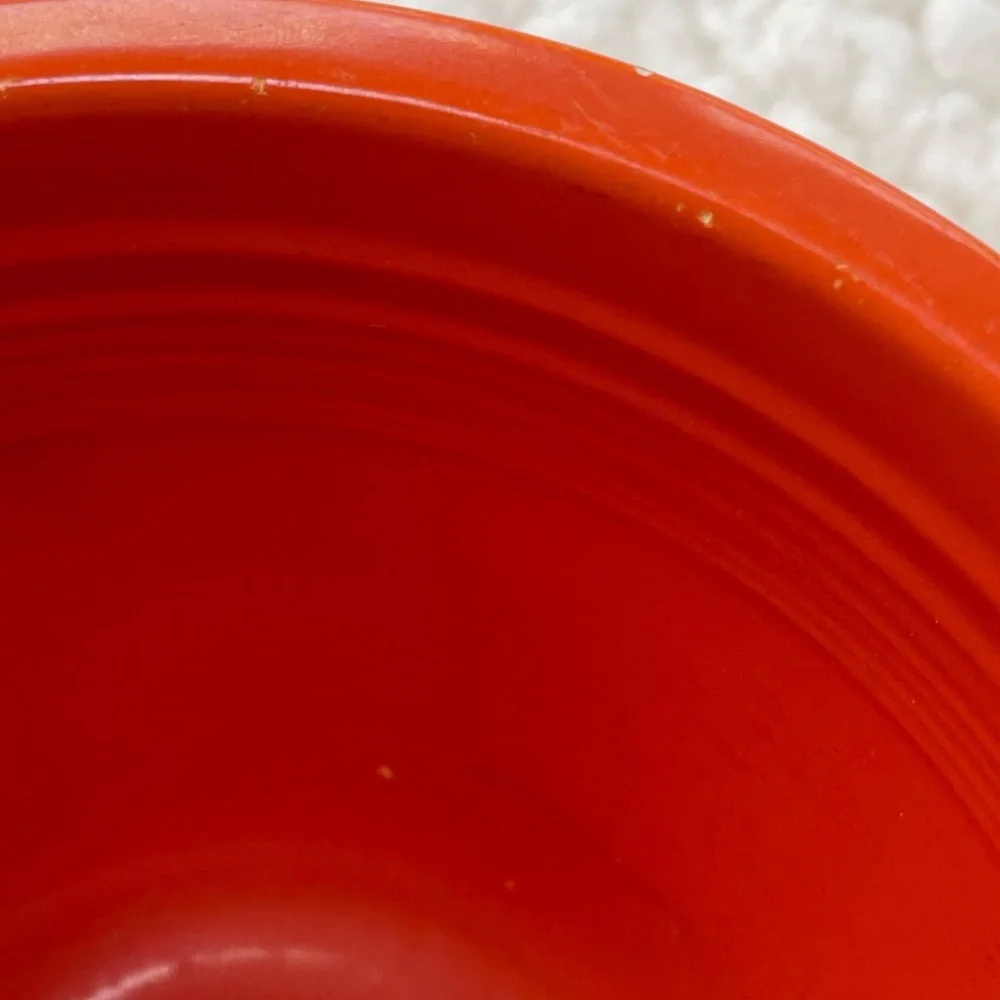 Homer Laughlin Fiesta #3 Nesting Bowl Original Red Vintage 1936-38 Rare Rings